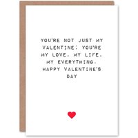 Artery8 Anniversary Card Love Life Everything For Him or Her in White