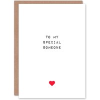 Artery8 Anniversary Card My Special Someone For Him or Her in White