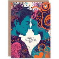 Artery8 Anniversary Card Happy Valentines Creative Couple Art For Her Wife Partner