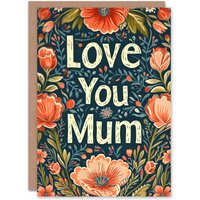 Artery8 Women's Mother's Day Greeting Card Love You Anemone Flower Design For Mum