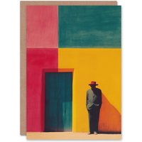 Artery8 Men's Birthday Card Mexican Gentleman in Summer Shadow Colourful For Him Dad Brother Son Papa Grandad Greeting Card