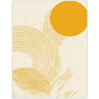 Artery8 Wall Art Print Modern Zen Abstract Yellow Boho Calm Design Poster | Size: W18" x H24"
