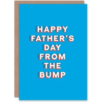 Artery8 Men's Father's Day Card From The Bump Dad To Be Cute Sincere Loving Thoughtful Dad in Blue