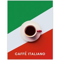 Artery8 Italian Coffee Cup Aerial View Advert Design Wall Art Print | Size: W24" x H32"