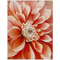 Artery8 Pink Dahlia Flower Close Up Petals Painting Wall Art Print | Size: W24" x H32"