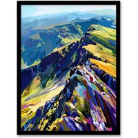 Artery8 Cairngorm Mountains Scottish Highlands Landscape Framed Art Print | Size: W12" x H16"