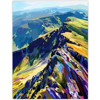 Artery8 Cairngorm Mountains Scottish Highlands Landscape Wall Art Print | Size: W12" x H16"
