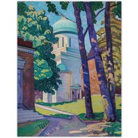 Artery8 Greenwich Royal Observatory Astronomy Painting Wall Art Print | Size: W24" x H32"