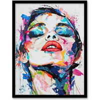 Artery8 1960s Colourful Portrait Modern Art Framed Art Print | Size: A4