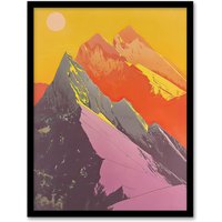 Artery8 Dolomites Mountains Alps Peaks Summer Hike Sun Framed Art Print | Size: A4