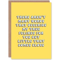 Artery8 Women's Greeting Card Words To Describe You Little T**t Funny Cheeky Birthday in Yellow