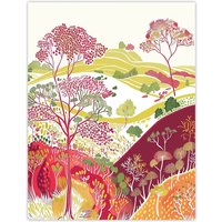 Artery8 Blooming Trees Yorkshire Countryside Landscape Wall Art Print | Size: W18" x H24"