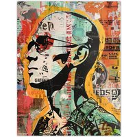 Artery8 Man in Sunglasses Portrait Punk Street Art Modern Wall Art Print | Size: W12" x H16"