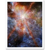 Artery8 NASA James Webb Telescope Massive Cluster Born N79 Framed Art 12x16 in White | Size: W12" x H16"