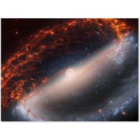 Artery8 NASA Hubble James Webb Telescope Spiral Galaxy NGC 1300 Wall Art Print | Size: W24" x H32"