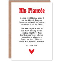Artery8 Greeting Card Love Poem Role Play Game Nerd Fiancée Romantic in White