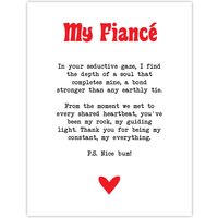Artery8 Love Poem My Everything Fiancé Romantic Poetry Wall Art Print in White | Size: W24" x H32"