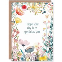 Artery8 Greeting Card Hope Day Special As You Floral Flowers Birthday