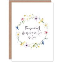 Artery8 Wedding Card Marriage Poem Pleasure Love Euripides Floral