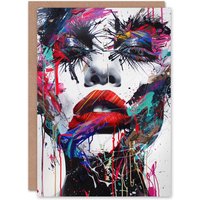 Artery8 Women's Avant Garde Rave Fashion Modern Conceptual Art Birthday Card