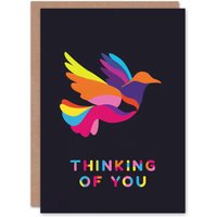 Artery8 Thinking Of You Colourful Dove Graphic Design Miss You Card