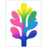 Artery8 Matisse Style Colourful Tree Modern Plant Lover Wall Art Print | Size: W12" x H16"