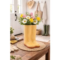 The Cottage Garden Yellow Wellies Large Ceramic Vase
