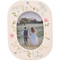 Wildflower Ceramic Photo Frame 4" x 6" Oval Floral