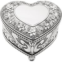 Sophia Classic Collection Classic Heart Musical Jewellery Box - Beautiful Dreamer Tune in Silver