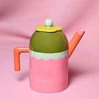 Raspberry Blossom Flower Tea Pot
