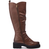 Moda In Pelle Women's 'Riez' Leather Biker Boots in Tan | Size: 6