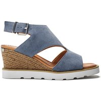 Moda In Pelle Women's 'Mapel' Suede Wedges in Light Blue | Size: 7