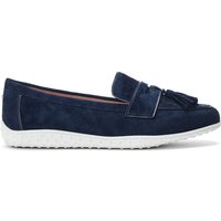 Moda In Pelle Women's 'Elinia' Suede Ballet Pumps in Navy | Size: 4