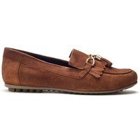 Moda In Pelle Women's 'Essana' Suede Loafers in Tan | Size: 4