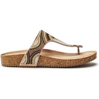 b.soleful Women's 'Lisara' Porvair Sandals in Beige | Size: 6
