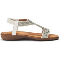 b.soleful Women's 'Sarelle' Porvair Sandals in White | Size: 3