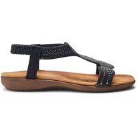 b.soleful Women's 'Sarelle' Porvair Sandals in Black | Size: 4