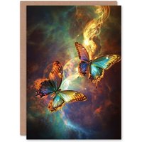 Artery8 Universe String Theory Cosmic Butterflies Dance Birthday Greeting Card