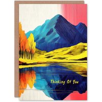 Artery8 Thinking Of You Card Mountain Lake Autumn Landscape