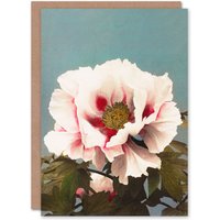 Artery8 Ogawa Kazumasa Art Card Tree Peony Floral Japanese in Blue