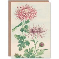 Artery8 Megata Morikaga Art Card Kiku Chrysanthemum Flowers in Pink