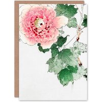 Artery8 Watanabe Seitei Art Card Tree Peony Vintage Japanese in Pink