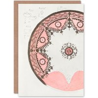 Artery8 Noritake Factory Japanese Art Card Vintage Pink Gold Plate Design