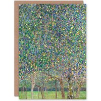 Artery8 Gustav Klimt Art Card Pear Tree Orchard Landscape in Green