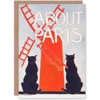 Artery8 Edward Penfield Art Card About Paris Travel Book Cover in Red