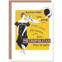 Artery8 Edward Penfield Art Card Napoleon Love Affairs Metropolitan Advert in Yellow