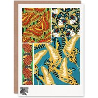 Artery8 Eugene Seguy Art Card Vintage Butterflies Bright Pattern