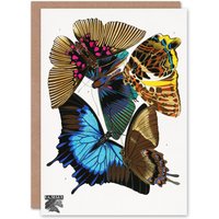 Artery8 Eugene Seguy Art Card Colourful Vintage Butterflies