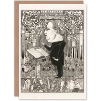 Artery8 Jan Toorop Art Card Conductor with Violins & Smoking Chimneys in Black