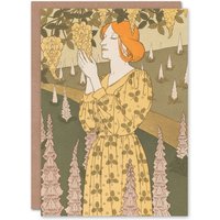 Artery8 Maurice Pillard Verneuil Art Card Laburnum & Foxglove in Khaki